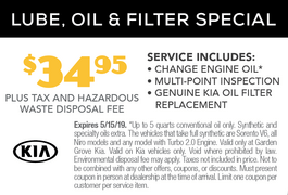 Lube, Oil & Filter Special Lube, Oil & Filter Special