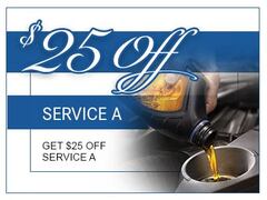 Maintenance Special - $25.00 OFF Service A Package Maintenance Special - $25.00 OFF Service A Package