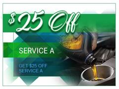 Maintenance Special - $25.00 OFF Service A Package Maintenance Special - $25.00 OFF Service A Package