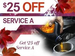 Maintenance Special - $25.00 OFF Service A Package Maintenance Special - $25.00 OFF Service A Package