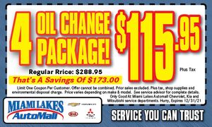 Oil Change Package Oil Change Package