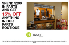 Parts Boutique Special! Parts Boutique Special!