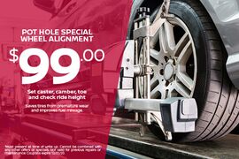 Pot Hole Special Wheel Alignment Pot Hole Special Wheel Alignment