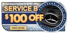 SPRINTER $100.00 OFF B-Service SPRINTER $100.00 OFF B-Service