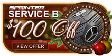 SPRINTER $100.00 OFF B-Service SPRINTER $100.00 OFF B-Service