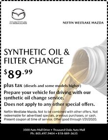 SYNTHETIC & OIL FILTER CHANGE SYNTHETIC & OIL FILTER CHANGE