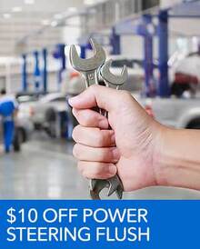 Save $10.00 OFF Power Steering Flush - Honda Save $10.00 OFF Power Steering Flush - Honda