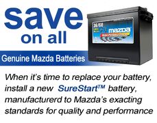Save On All Genuine Mazda Batteries Save On All Genuine Mazda Batteries