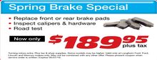 Spring Brake Special Spring Brake Special