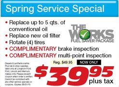 Spring Service Special Spring Service Special