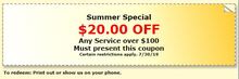 Summer service center coupon Summer service center coupon