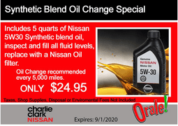 Synthetic Blend Oil Change Special Synthetic Blend Oil Change Special