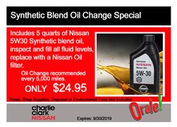 Synthetic Blend Oil Change Special Synthetic Blend Oil Change Special