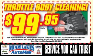 Throttle Body Cleaning Special Throttle Body Cleaning Special