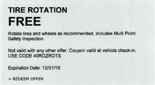 Tire Rotation and Inspection Tire Rotation and Inspection