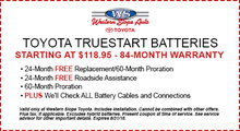 Toyota Truestart Batteries Toyota Truestart Batteries