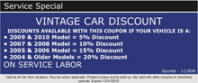 VINTAGE CAR DISCOUNT VINTAGE CAR DISCOUNT