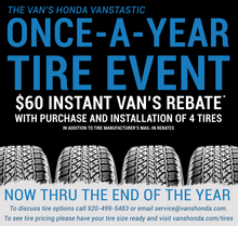 Van's Instant Tire Rebate - $60 Van's Instant Tire Rebate - $60
