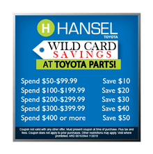Wild Card Savings in the Parts Department! Wild Card Savings in the Parts Department!