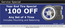 YEAR END TIRE SPECIAL YEAR END TIRE SPECIAL