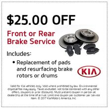$25.00 Off Front or Rear Brake Service $25.00 Off Front or Rear Brake Service