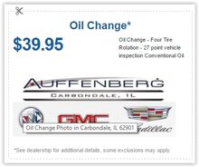 $39.95 Oil change $39.95 Oil change