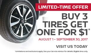 Buy 3 Tires, get the 4th for $1 Buy 3 Tires, get the 4th for $1