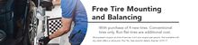 Free Tire Mounting and Balance Free Tire Mounting and Balance
