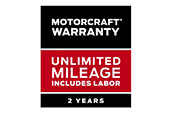 MOTORCRAFT® WARRANTY: TWO YEARS. UNLIMITED MILEAGE. MOTORCRAFT® WARRANTY: TWO YEARS. UNLIMITED MILEAGE.
