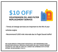 Volkswagen Oil and Filter Replacement Service Volkswagen Oil and Filter Replacement Service