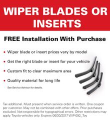 Wiper Blades or Inserts Wiper Blades or Inserts