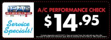 A/C Performance Check A/C Performance Check
