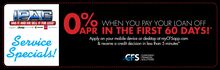 0% When you Pay your loan off in the first 60 Days! 0% When you Pay your loan off in the first 60 Days!