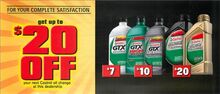 UP TO $20 OFF OIL CHANGE* UP TO $20 OFF OIL CHANGE*