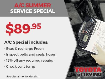 A/C Summer Service Special A/C Summer Service Special