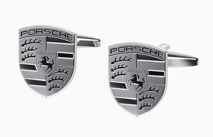 Porsche Crest Cufflinks - Monochromatic - Porsche Porsche Crest Cufflinks - Monochromatic - Porsche
