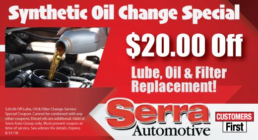 Synthetic Oil Change Special Synthetic Oil Change Special