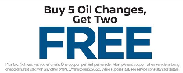 Buy 5 Oil change Buy 5 Oil change