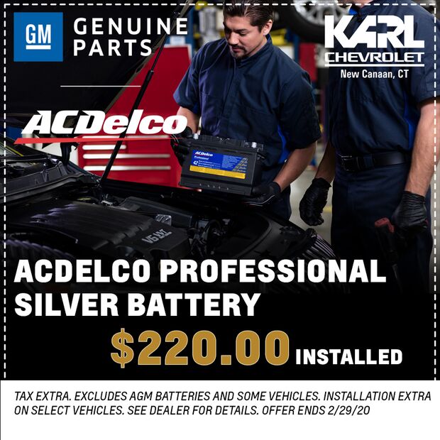 ACDelco Professional Silver Battery $220.00 Installed ACDelco Professional Silver Battery $220.00 Installed
