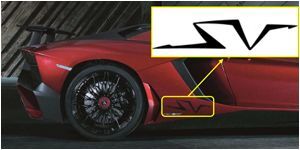 Aventador SV Side Logo Aventador SV Side Logo
