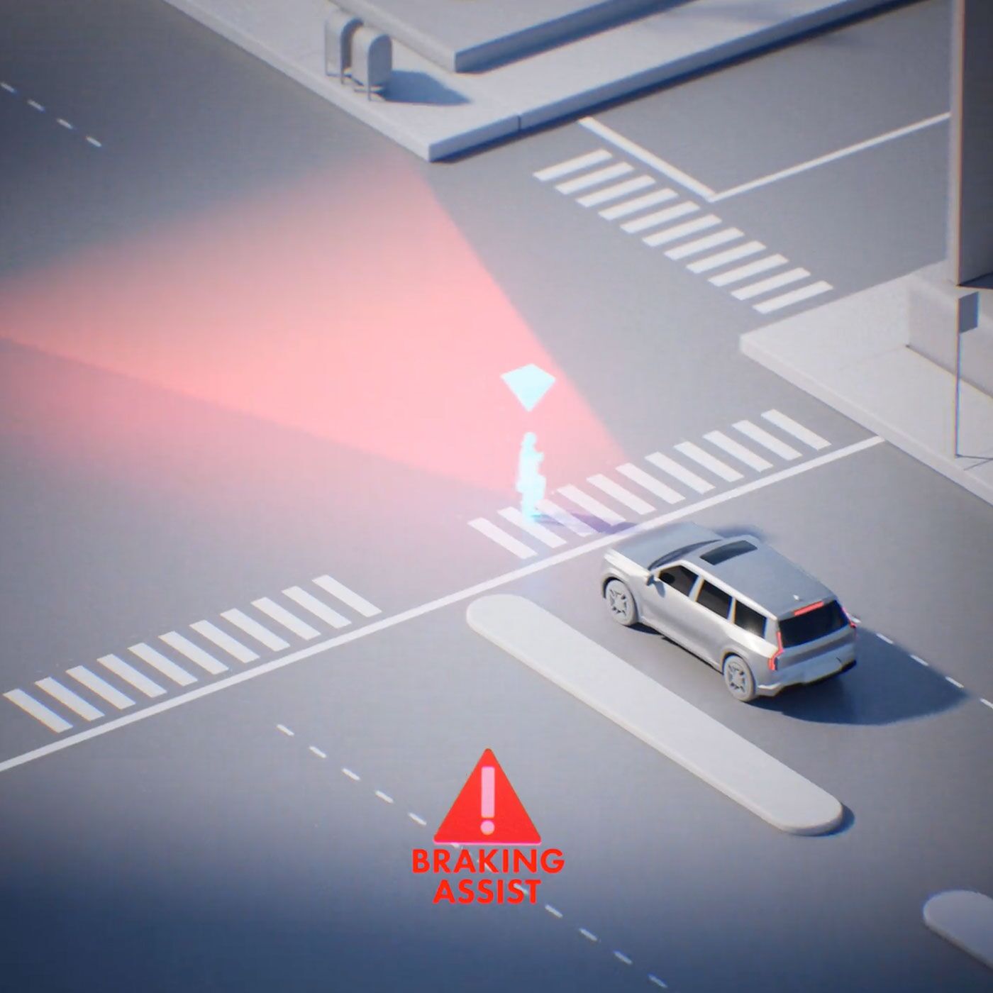 2026 Kia K4 Hatchback illustration of Auto Emergency Braking