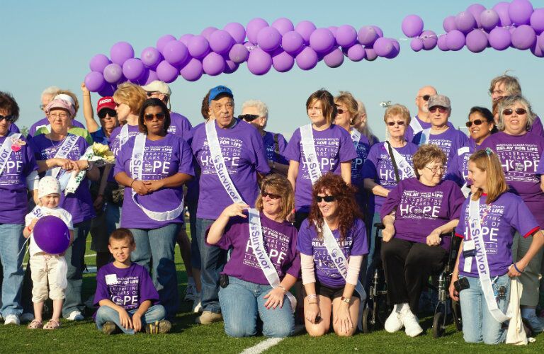 Cancer survivors in photo