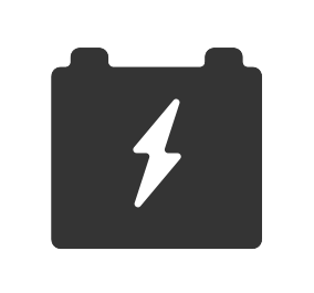Battery size - battery icon Battery size - battery icon