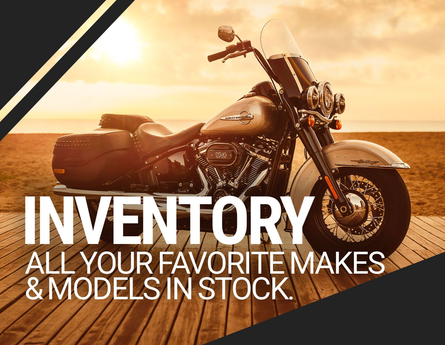 Motorcycle on a Deck