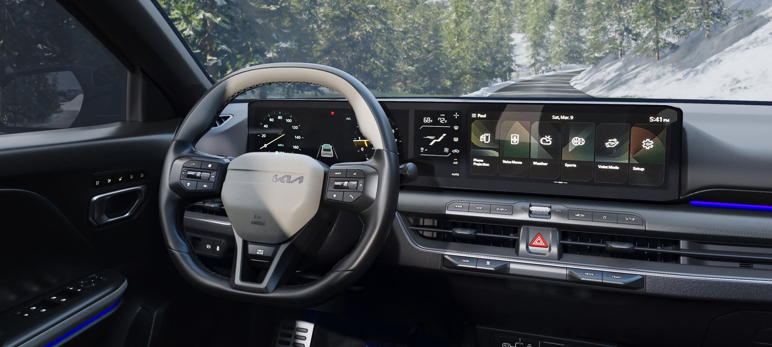 2026 Kia K4 Hatchback a look inside sport steering wheel