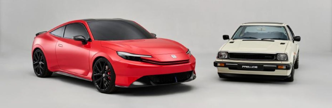 Honda Prelude with the first gen Honda Prelude