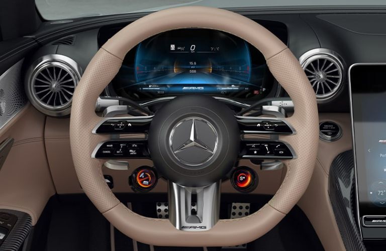 2026 Mercedes-AMG® GT 55 Coupe with the MANUFAKTUR Interior Package interior steering wheel 2026 Mercedes-AMG® GT 55 Coupe with the MANUFAKTUR Interior Package interior steering wheel