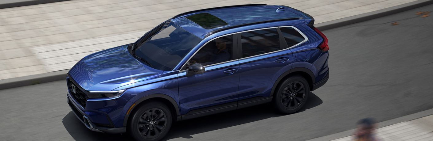 Side and top view of the 2024 Honda CR-V Hybrid