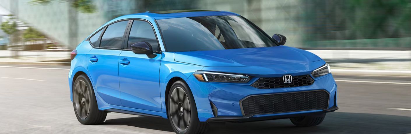 front and side view of the 2026 Honda Civic Hatchback