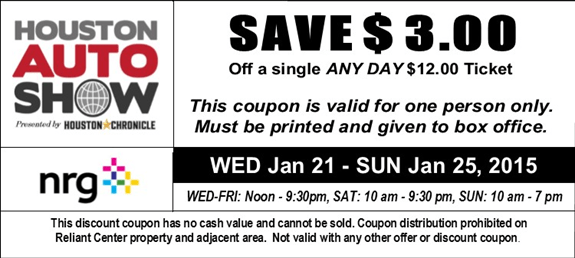 Houston auto show discount coupons